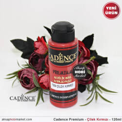 Cadence Premium 7550 Çilek Kırmızı Akrilik Boya 120 ml - Cadence