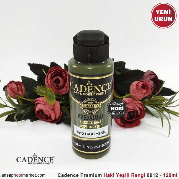 Cadence Premium 8012 Haki Yeşili Akrilik Boya 120 ml - 1