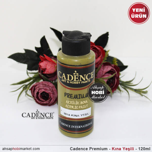 Cadence Premium 8014 Kına Yeşili Akrilik Boya 120 ml - 1