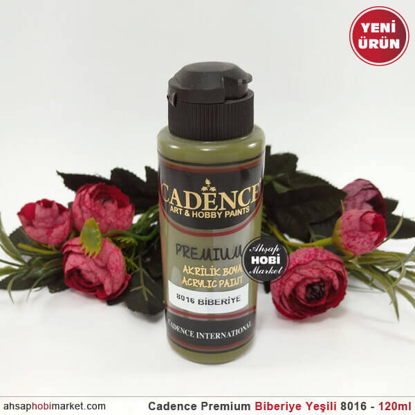 Cadence Premium 8016 Biberiye Yeşili Akrilik Boya 120 ml - 1