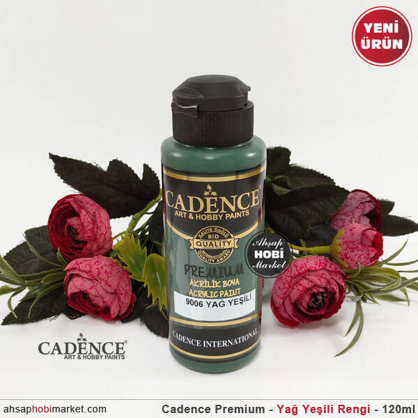 Cadence Premium 9006 Yağ Yeşili Rengi Akrilik Boya 120 ml - 1
