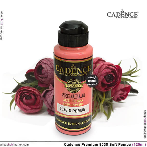 Cadence Premium 9038 Soft Pembe Akrilik Boya 120 ml - 1
