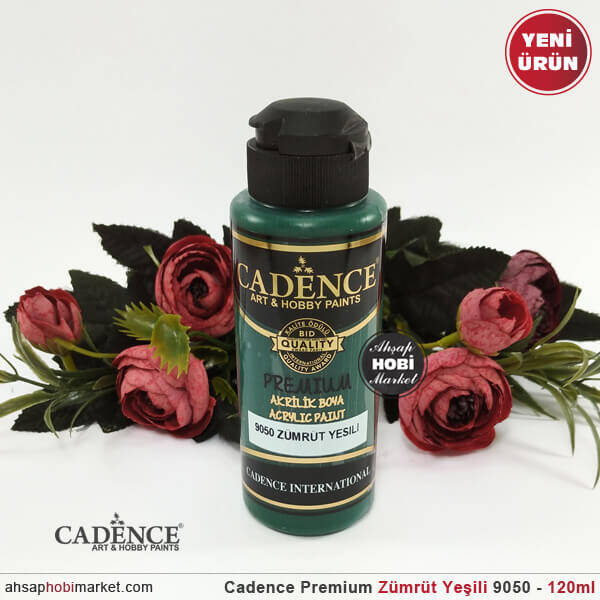 Cadence Premium 9050 Zümrüt Yeşili Akrilik Boya 120 ml - 1