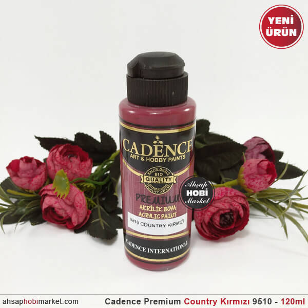 Cadence Premium 9510 Country Kırmızı Akrilik Boya 120 ml - 1