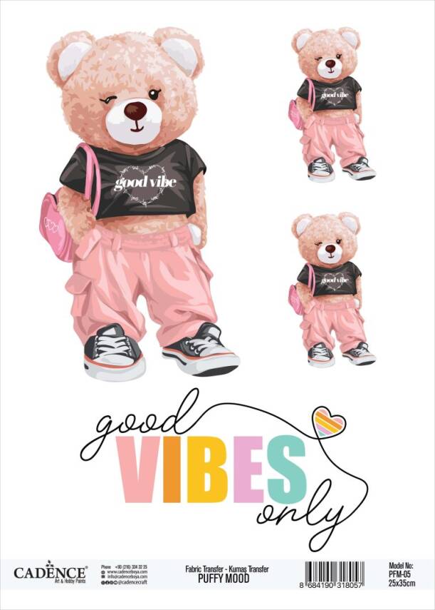 Cadence Puffy Mood Kumaş Transfer Kağıdı PFM 05 - 1