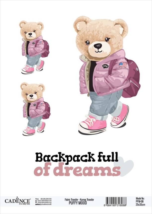 Cadence Puffy Mood Kumaş Transfer Kağıdı PFM 08 - 1