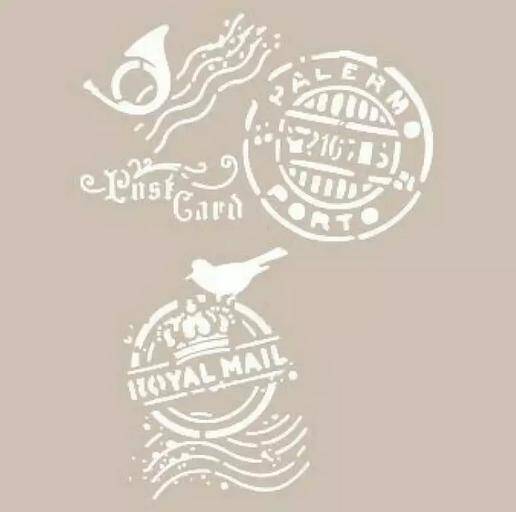 Cadence Pul Desenli Stencil Şablon AS457 - 1