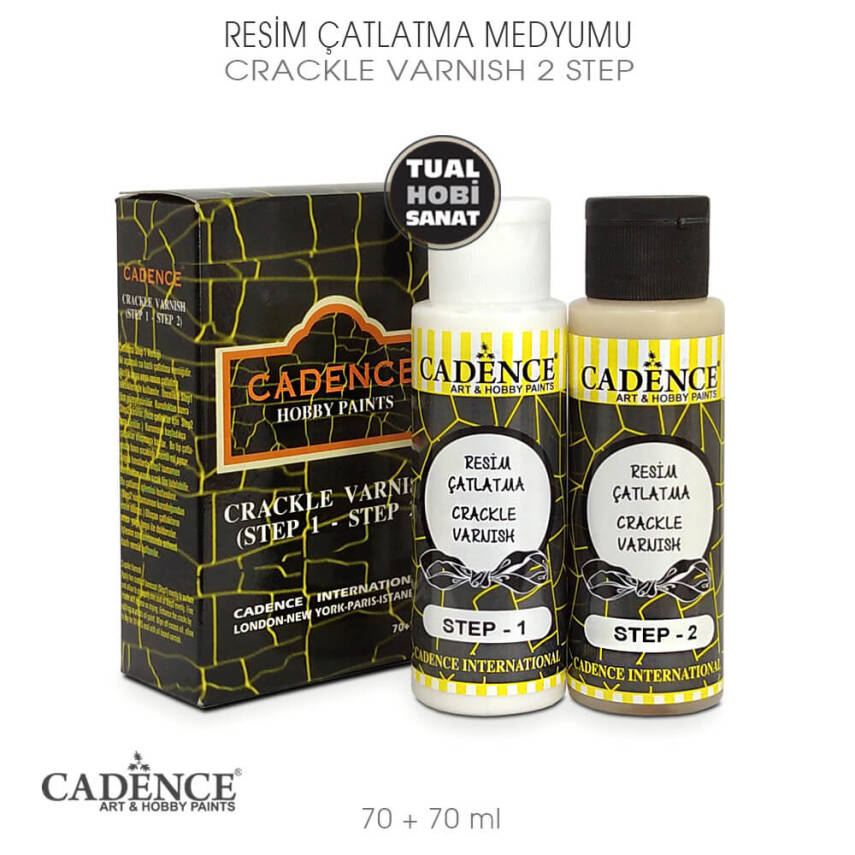 Cadence Resim Çatlatma Verniği 70+70 ml Crackle Varnish - 1