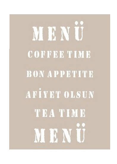 Cadence Restorant Cafe Temalı Stencil Şablon AS431 - 1