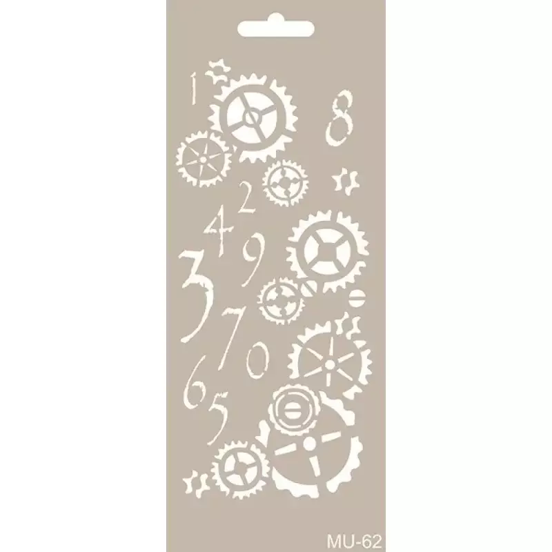 Cadence Saat ve Zaman Temalı Stencil Şablon MU62 - 1