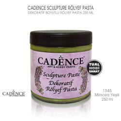 Cadence Sculpture Dekoratif Rölyef 1345 Mimoza Yeşili 250ml - Cadence