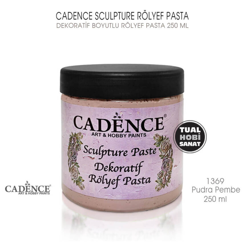 Cadence Sculpture Dekoratif Rölyef 1369 Pudra Pembe 250ml - 1