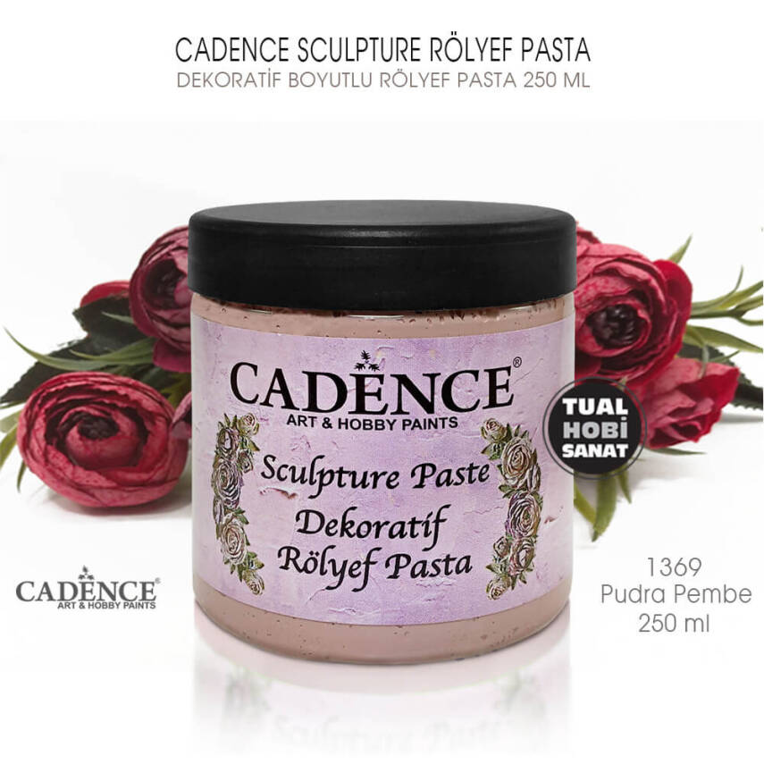 Cadence Sculpture Dekoratif Rölyef 1369 Pudra Pembe 250ml - 2