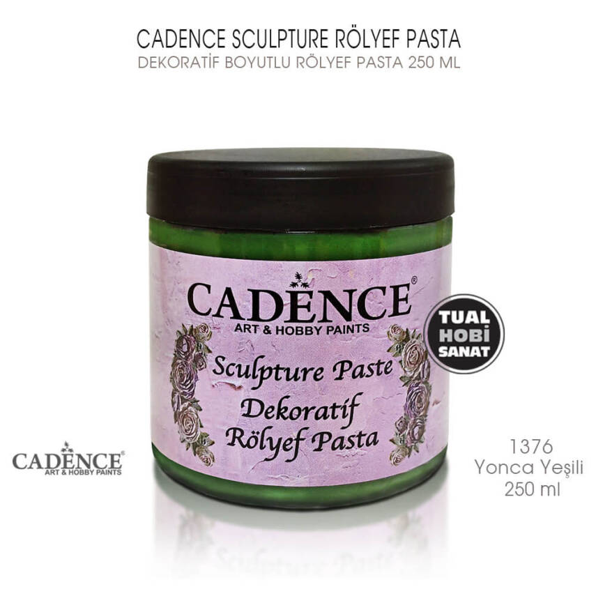 Cadence Sculpture Dekoratif Rölyef 1376 Yonca Yeşili 250ml - 1