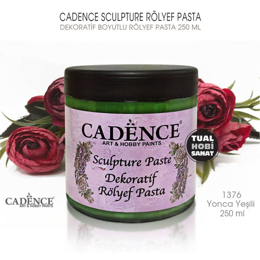 Cadence Sculpture Dekoratif Rölyef 1376 Yonca Yeşili 250ml - 2