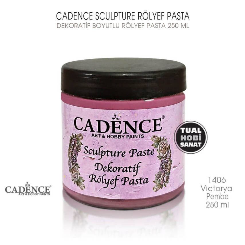 Cadence Sculpture Dekoratif Rölyef 1406 Viktorya Pembe 250ml - 1