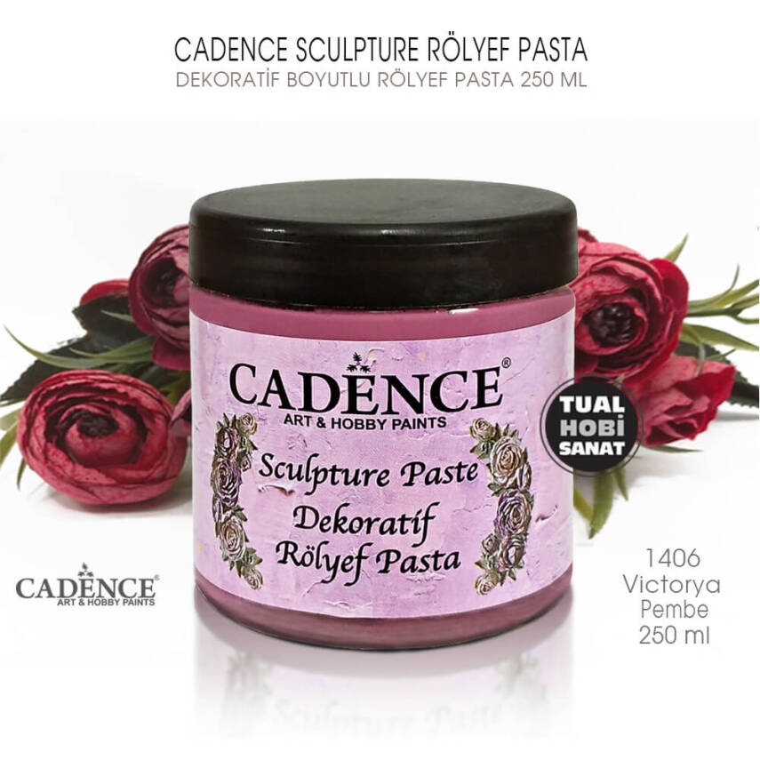 Cadence Sculpture Dekoratif Rölyef 1406 Viktorya Pembe 250ml - 2