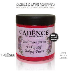 Cadence Sculpture Dekoratif Rölyef 6824 Kırmızı 250ml - Cadence