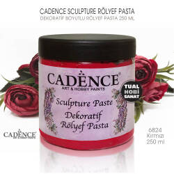 Cadence Sculpture Dekoratif Rölyef 6824 Kırmızı 250ml - Cadence (1)