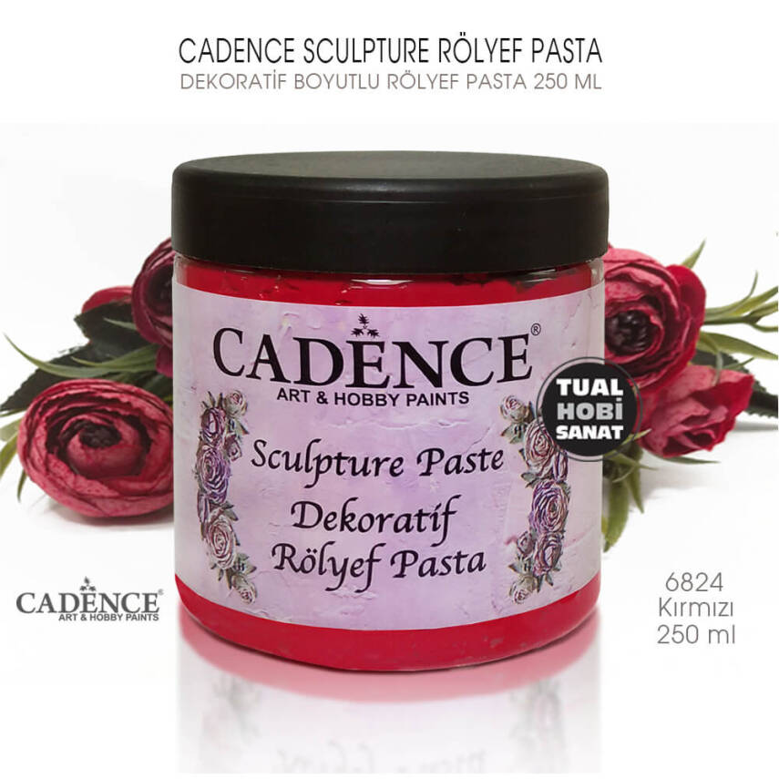Cadence Sculpture Dekoratif Rölyef 6824 Kırmızı 250ml - 2