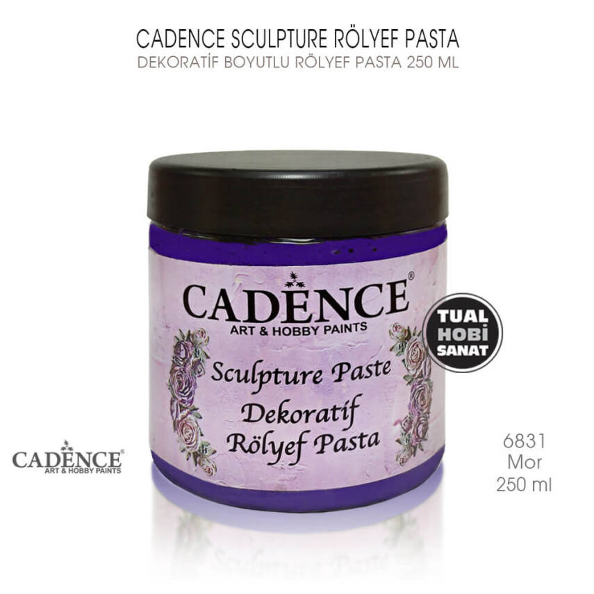 Cadence Sculpture Dekoratif Rölyef 6831 Mor 250ml - 1