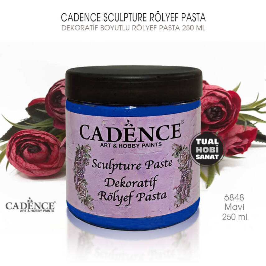 Cadence Sculpture Dekoratif Rölyef 6848 Mavi 250ml - 2