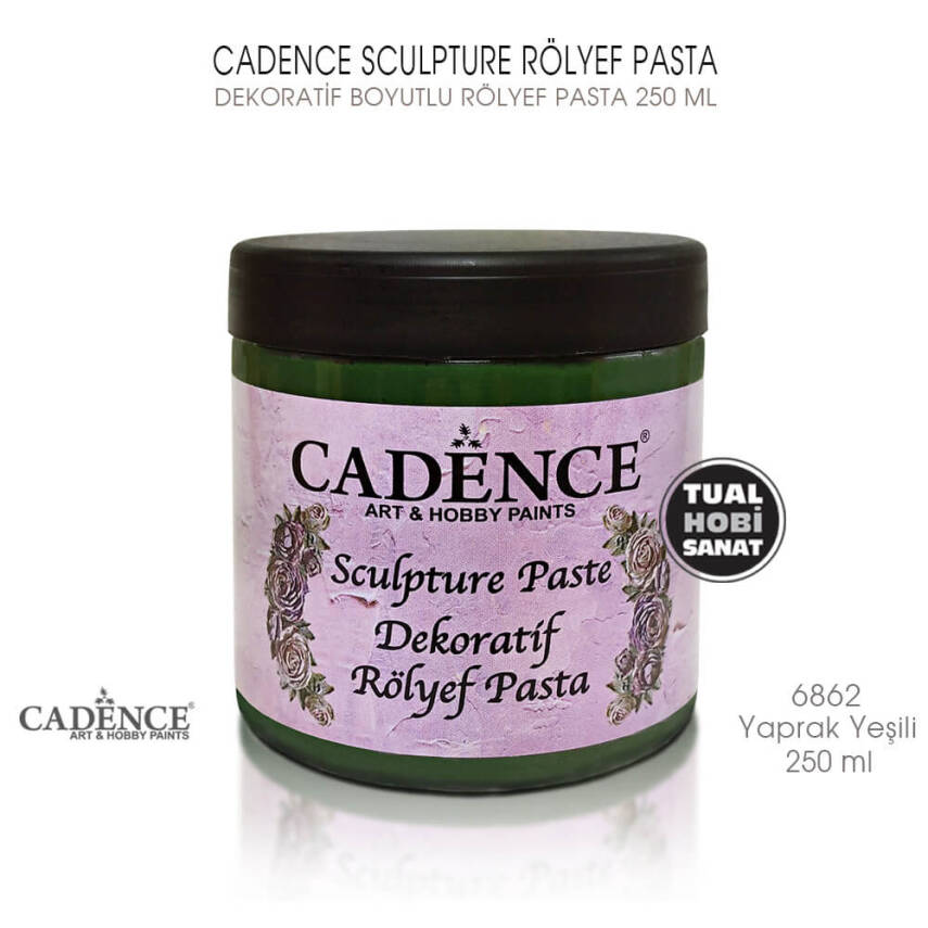 Cadence Sculpture Dekoratif Rölyef 6862 Yaprak Yeşili 250ml - 1