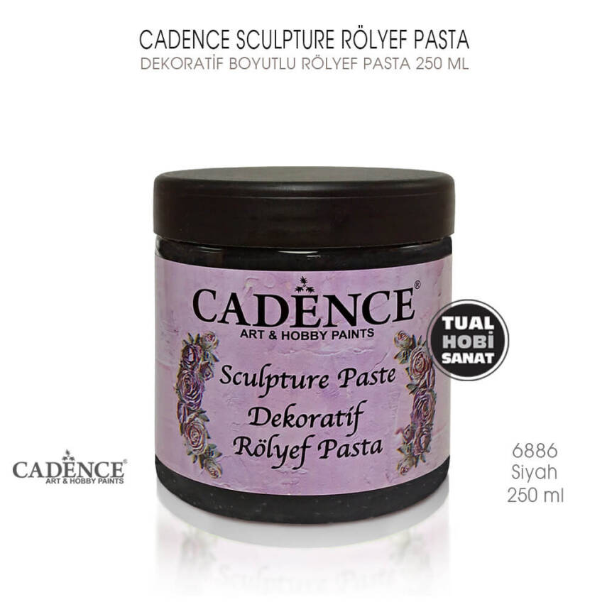 Cadence Sculpture Dekoratif Rölyef 6886 Siyah 250ml - 1