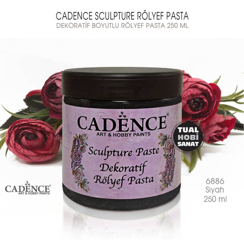 Cadence Sculpture Dekoratif Rölyef 6886 Siyah 250ml - 2