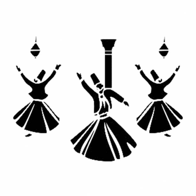 Cadence Semazen Motifli Stencil Şablon D951 - 1