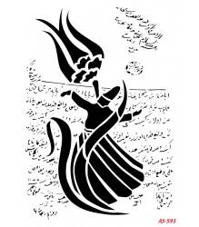 Cadence Semazen ve Lale Temalı Stencil Şablon AS593 - Cadence