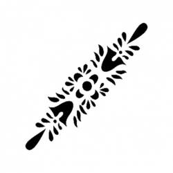 Cadence Şerit Motifli Stencil Şablon - K058 - Cadence