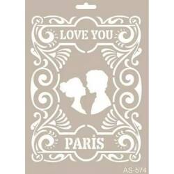 Cadence Sevgi ve Aşk Temalı Stencil Şablon AS574 - Cadence