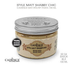 Cadence Shabby Chic Mat Rölyef Pasta SR04 Barok Beji 150 ml - Cadence
