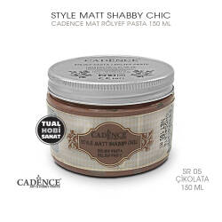 Cadence Shabby Chic Mat Rölyef Pasta SR05 Çikolata Rengi 150 ml - Cadence