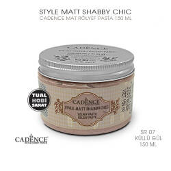 Cadence Shabby Chic Mat Rölyef Pasta SR07 Küllü Gül Rengi 150 ml - Cadence