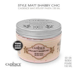 Cadence Shabby Chic Mat Rölyef Pasta SR08 Bebek Pembe 150 ml - Cadence