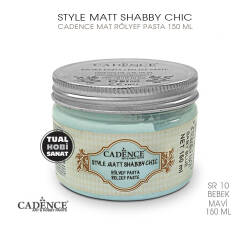 Cadence Shabby Chic Mat Rölyef Pasta SR10 Bebek Mavi 150 ml - Cadence