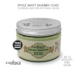 Cadence Shabby Chic Mat Rölyef Pasta SR12 Adaçayı Yeşili 150 ml - Cadence