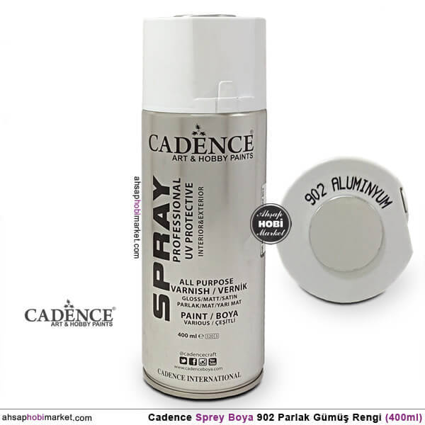 Cadence Sprey Boya 902 Parlak Gümüş 400 ml - 1