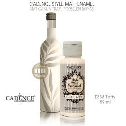 Cadence Style Matt Enamel E-333 Taffy Mat Cam Porselen Boyası 59 ml - Cadence