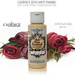 Cadence Style Matt Enamel E-335 Kum Beji Mat Cam Porselen Boyası 59 ml - Cadence (1)