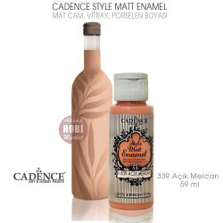 Cadence Style Matt Enamel E-339 Açık Mercan Mat Cam Porselen Boyası 59 ml - Cadence