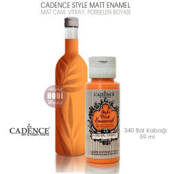 Cadence Style Matt Enamel E-340 Balkabağı Mat Cam Porselen Boyası 59 ml - Cadence