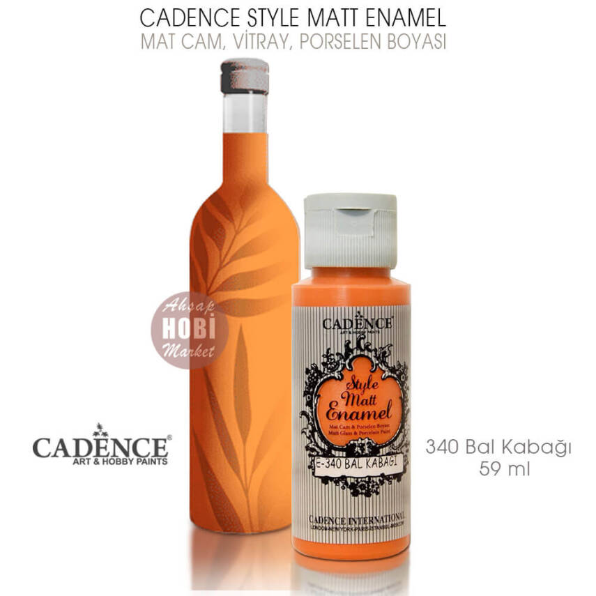 Cadence Style Matt Enamel E-340 Balkabağı Mat Cam Porselen Boyası 59 ml - 1