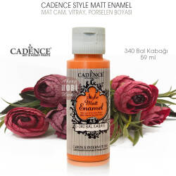 Cadence Style Matt Enamel E-340 Balkabağı Mat Cam Porselen Boyası 59 ml - Cadence (1)
