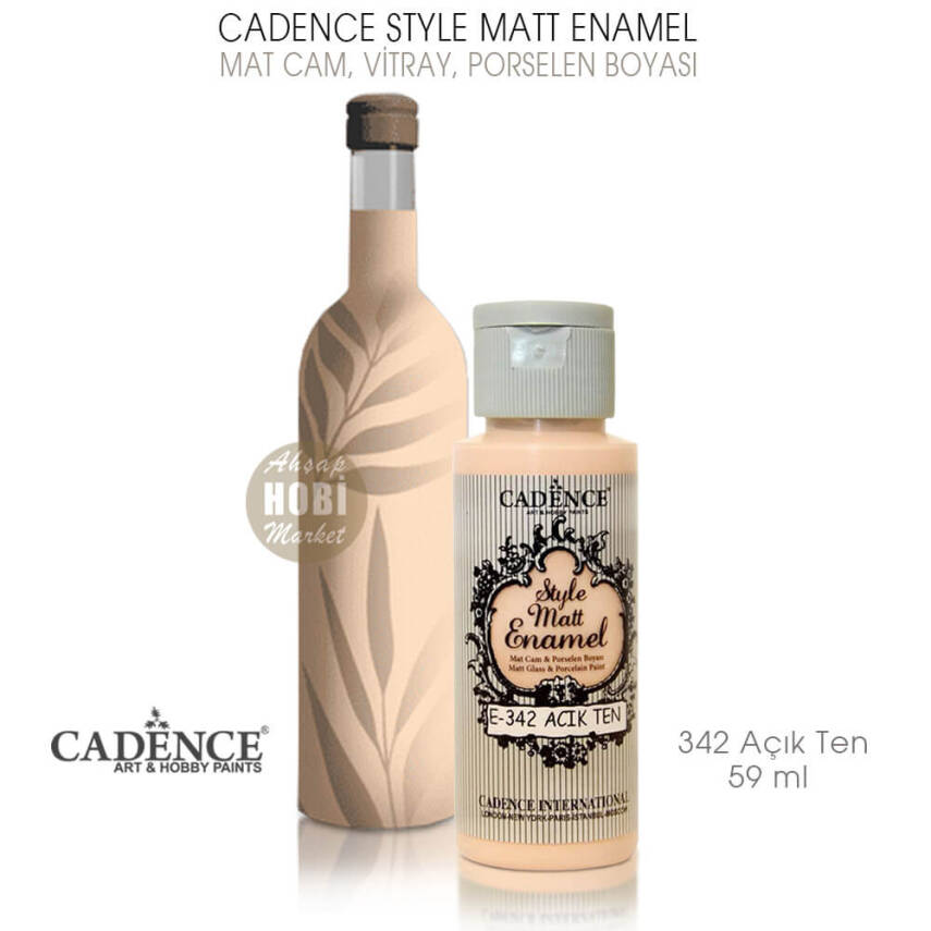 Cadence Style Matt Enamel E-342 Açık Ten Cam Porselen Boyası 59 ml - 1