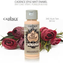 Cadence Style Matt Enamel E-342 Açık Ten Cam Porselen Boyası 59 ml - Cadence (1)