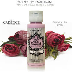 Cadence Style Matt Enamel E-345 Mor Lila Cam Porselen Boyası 59 ml - Cadence (1)