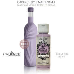 Cadence Style Matt Enamel E-346 Leylak Cam Porselen Boyası 59 ml - Cadence